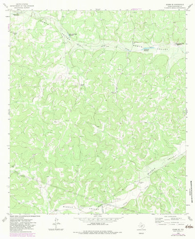 United States Geological Survey Adams SE, TX (1963, 24000-Scale) digital map