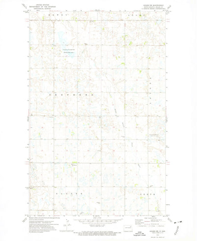 United States Geological Survey Adams SW, ND (1972, 24000-Scale) digital map