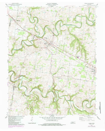 United States Geological Survey Adams, TN (1957, 24000-Scale) digital map