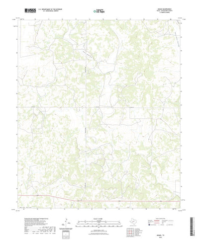 United States Geological Survey Adams, TX (2022, 24000-Scale) digital map