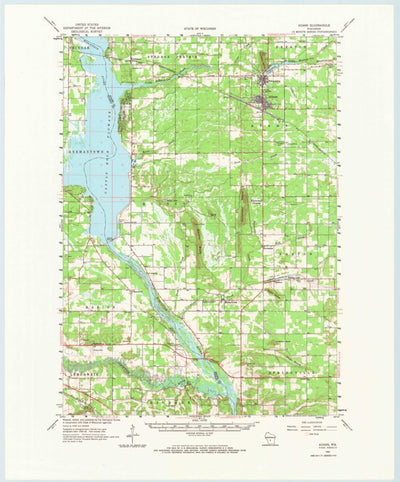 United States Geological Survey Adams, WI (1961, 62500-Scale) digital map