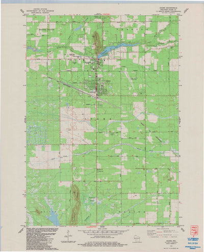 United States Geological Survey Adams, WI (1983, 24000-Scale) digital map