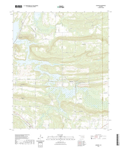 United States Geological Survey Adamson, OK (2022, 24000-Scale) digital map