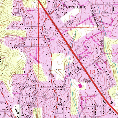 United States Geological Survey Adamsville, AL (1959, 24000-Scale) digital map
