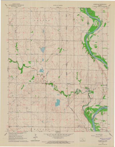 United States Geological Survey Adamsville, KS (1965, 24000-Scale) digital map