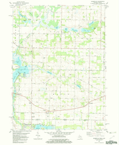 United States Geological Survey Adamsville, MI-IN (1981, 24000-Scale) digital map