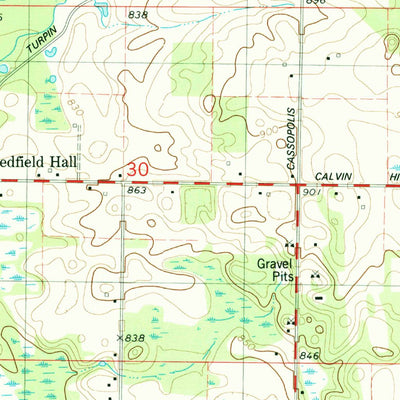United States Geological Survey Adamsville, MI-IN (1981, 24000-Scale) digital map