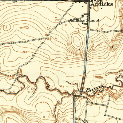 United States Geological Survey Addicks, TX (1918, 31680-Scale) digital map