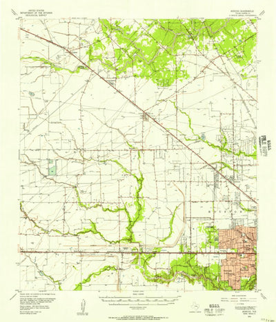 United States Geological Survey Addicks, TX (1955, 62500-Scale) digital map