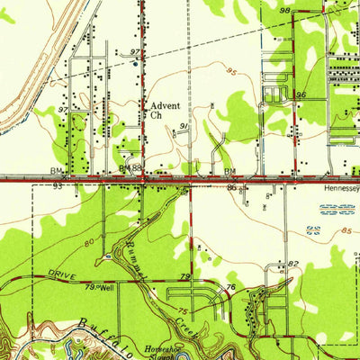 United States Geological Survey Addicks, TX (1955, 62500-Scale) digital map