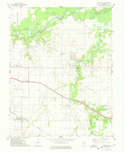 United States Geological Survey Addieville, IL (1974, 24000-Scale) digital map