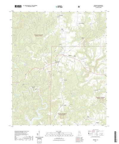 United States Geological Survey Addison, AL (2021, 24000-Scale) digital map