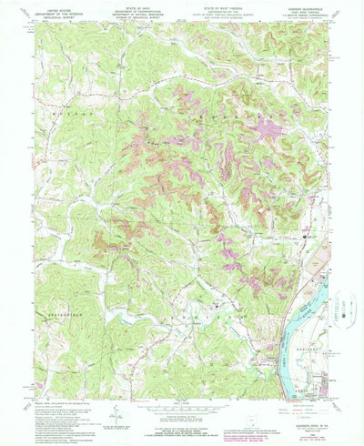 United States Geological Survey Addison, OH-WV (1960, 24000-Scale) digital map
