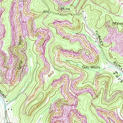 United States Geological Survey Addison, OH-WV (1960, 24000-Scale) digital map