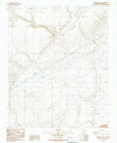 United States Geological Survey Additional Hill, AZ (1989, 24000-Scale) digital map