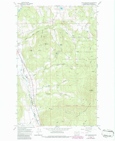 United States Geological Survey Addy Mountain, WA (1965, 24000-Scale) digital map