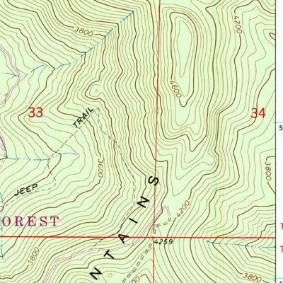 United States Geological Survey Addy Mountain, WA (1965, 24000-Scale) digital map