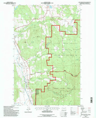 United States Geological Survey Addy Mountain, WA (1992, 24000-Scale) digital map