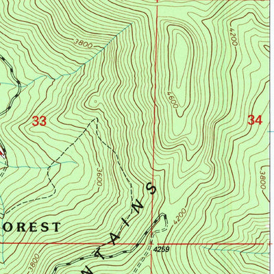 United States Geological Survey Addy Mountain, WA (1992, 24000-Scale) digital map