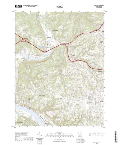 United States Geological Survey Addyston, OH (2023, 24000-Scale) digital map