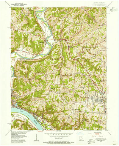United States Geological Survey Addyston, OH-KY (1954, 24000-Scale) digital map