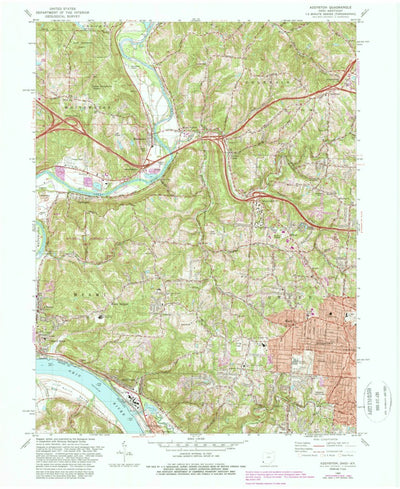 United States Geological Survey Addyston, OH-KY (1982, 24000-Scale) digital map