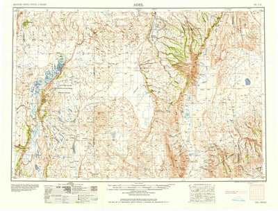 United States Geological Survey Adel, OR (1958, 250000-Scale) digital map