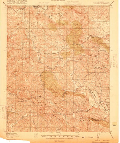 United States Geological Survey Adelaida, CA (1919, 62500-Scale) digital map