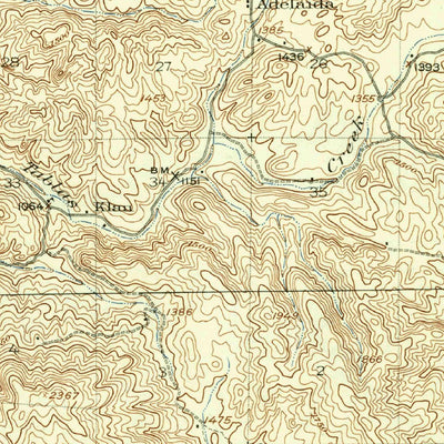 United States Geological Survey Adelaida, CA (1932, 62500-Scale) digital map