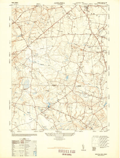 United States Geological Survey Adelphia, NJ (1947, 24000-Scale) digital map