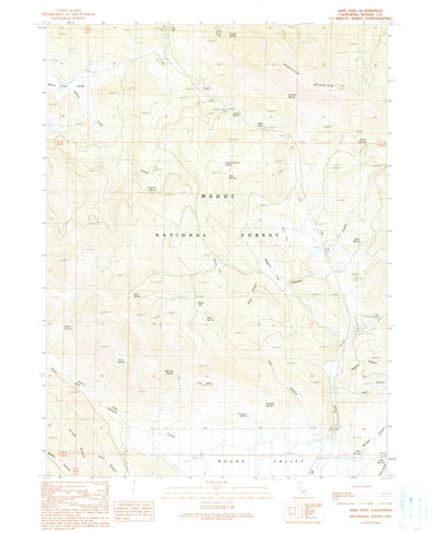 United States Geological Survey Adin Pass, CA (1990, 24000-Scale) digital map