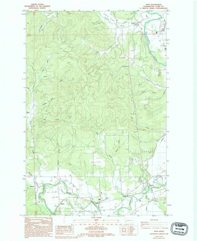 United States Geological Survey Adna, WA (1986, 24000-Scale) digital map