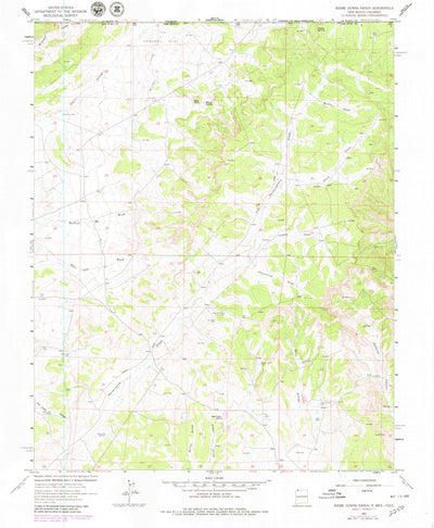 United States Geological Survey Adobe Downs Ranch, NM-CO (1963, 24000-Scale) digital map