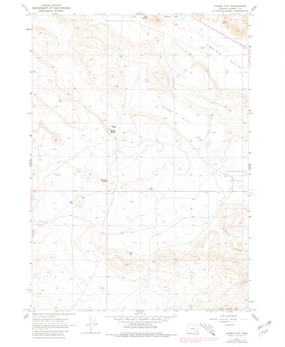United States Geological Survey Adobe Flat, OR (1967, 24000-Scale) digital map