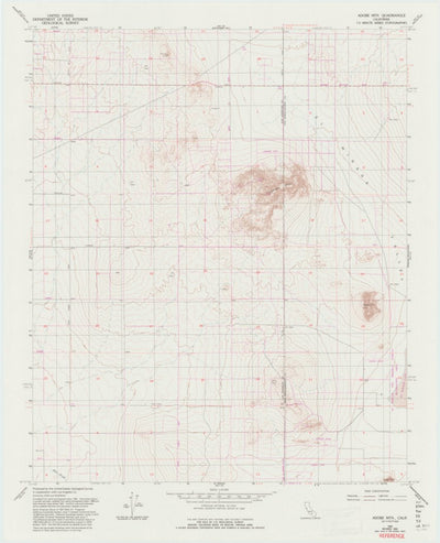 United States Geological Survey Adobe Mountain, CA (1955, 24000-Scale) digital map