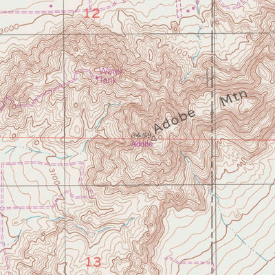 United States Geological Survey Adobe Mountain, CA (1955, 24000-Scale) digital map