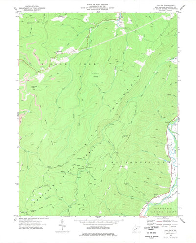 United States Geological Survey Adolph, WV (1977, 24000-Scale) digital map