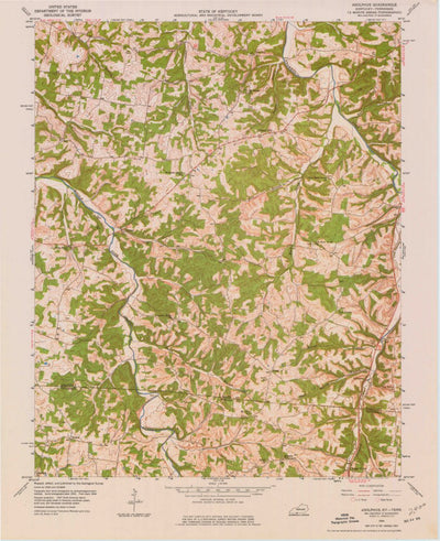 United States Geological Survey Adolphus, KY-TN (1954, 24000-Scale) digital map