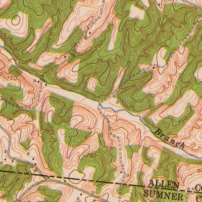 United States Geological Survey Adolphus, KY-TN (1954, 24000-Scale) digital map