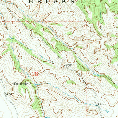 United States Geological Survey Adon NW, WY (1972, 24000-Scale) digital map