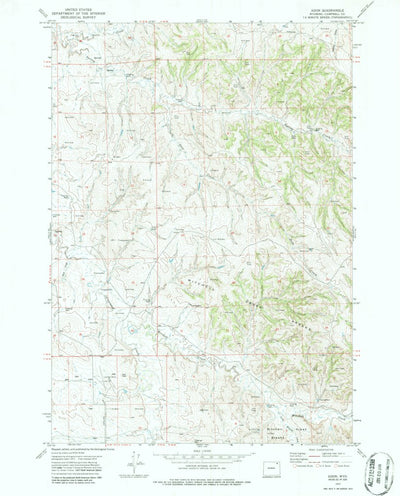 United States Geological Survey Adon, WY (1972, 24000-Scale) digital map