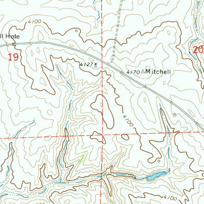 United States Geological Survey Adon, WY (1972, 24000-Scale) digital map