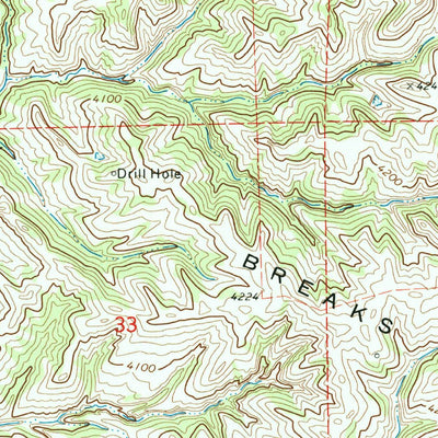 United States Geological Survey Adon, WY (1972, 24000-Scale) digital map
