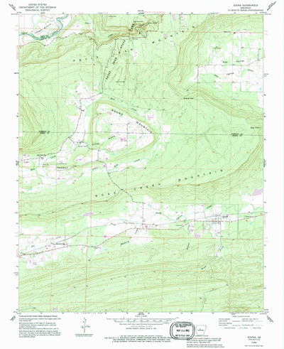 United States Geological Survey Adona, AR (1989, 24000-Scale) digital map