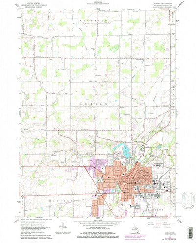 United States Geological Survey Adrian, MI (1962, 24000-Scale) digital map