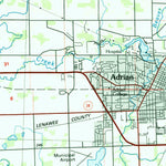 United States Geological Survey Adrian, MI-OH-IN (1985, 100000-Scale) digital map
