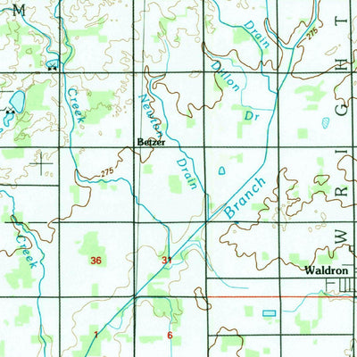 United States Geological Survey Adrian, MI-OH-IN (1990, 100000-Scale) digital map