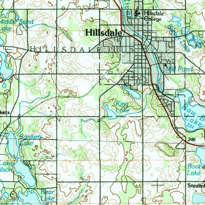 United States Geological Survey Adrian, MI-OH-IN (1990, 100000-Scale) digital map