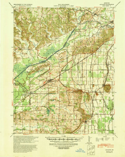 United States Geological Survey Advance, MO (1939, 62500-Scale) digital map