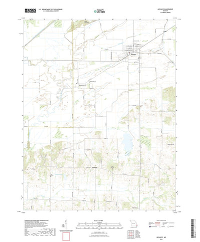 United States Geological Survey Advance, MO (2021, 24000-Scale) digital map